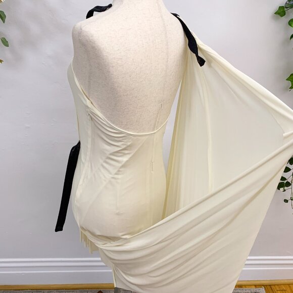 Rag & Bone Black Rowan Draped Dress Size 2 - Picture 11 of 14